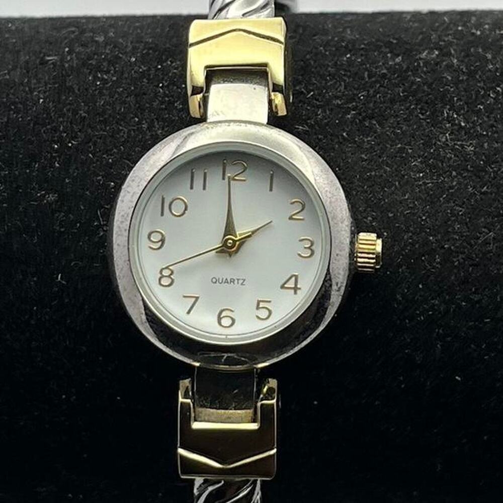 Silver gold watch